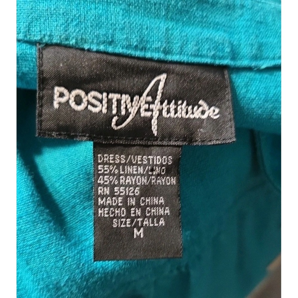 Positive Attitude Size M Ladies Seashell Cottagecore Linen Blend Maxi Dress - Picture 6 of 6